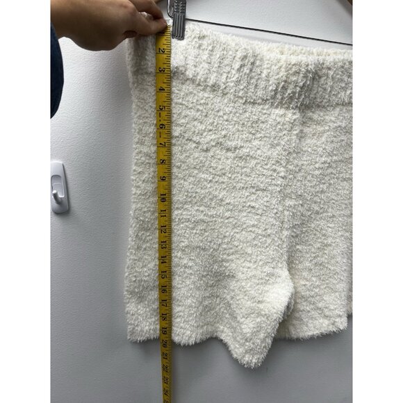 Skims Cozy Knit Shorts Womens Sherpa Pull On Casual Ivory White 2X/3X NWT - Picture 6 of 12